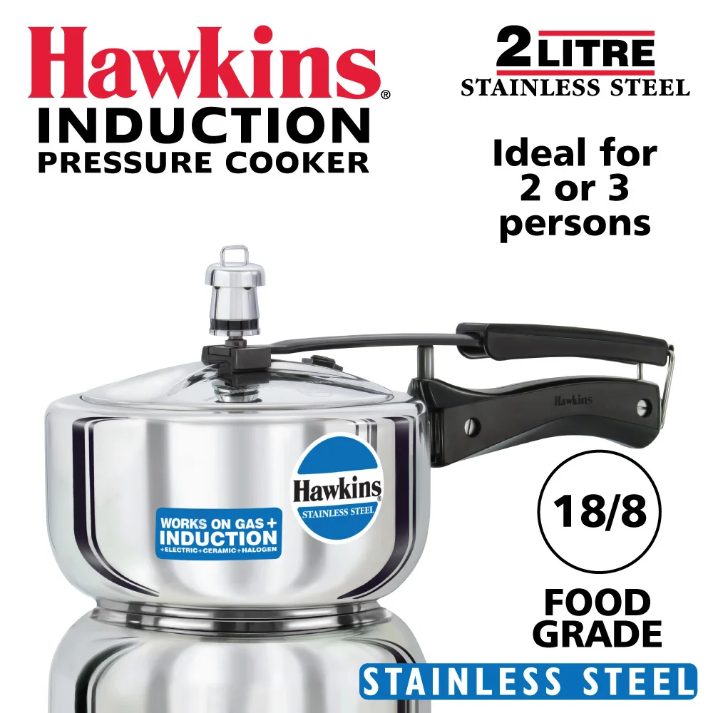 Hawkins Stainless Steel Pressure Cooker, Induction Compatible, Silver
Hawkins Stainless Steel Pressure Cooker, Induction Compatible, Silver