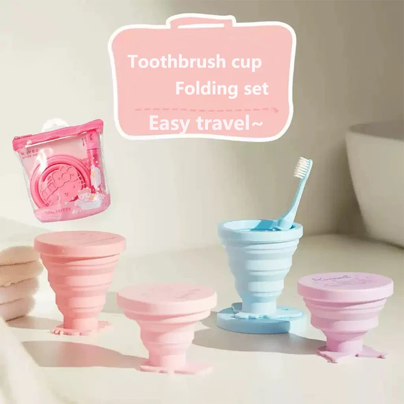 Sanrio Hello Kitty Kuromi Folding Cup Wash Set Travel Compact and Portable Cinnamoroll Toothbrush 2-In-1 Toiletries and Storage
Sanrio Hello Kitty Kuromi Folding Cup Wash Set Travel Compact and Portable Cinnamoroll Toothbrush 2-In-1 Toiletries and Storage