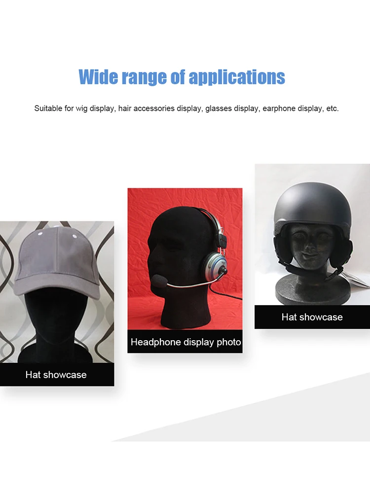 Practical Male Foam Mannequin Head Model Hat Cap Wig Glasses Display Stand Rack
Practical Male Foam Mannequin Head Model Hat Cap Wig Glasses Display Stand Rack