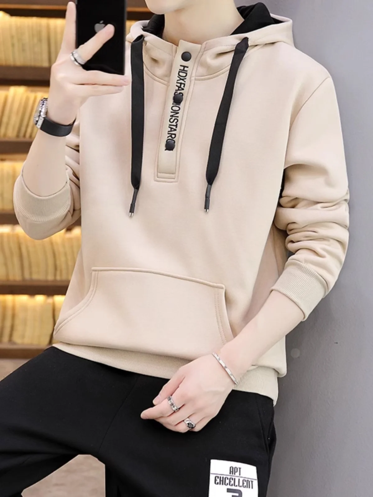 Men's Fce Lined Hoodie Casual Loose Fit Youth Trendy Letter Embroidery Autumn Winter New Sle Teenage Student Topwear
Men's Fce Lined Hoodie Casual Loose Fit Youth Trendy Letter Embroidery Autumn Winter New Sle Teenage Student Topwear