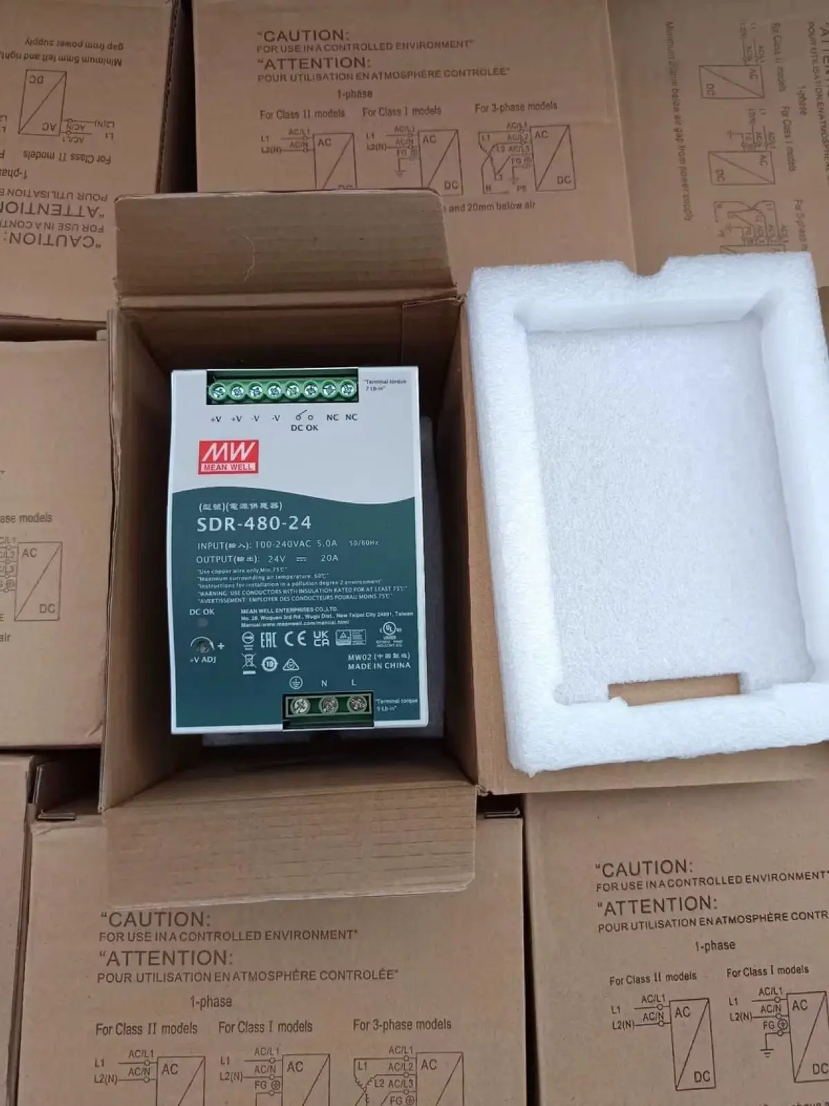 SDR-480-24 DIN Rail Power Supply
SDR-480-24 DIN Rail Power Supply
