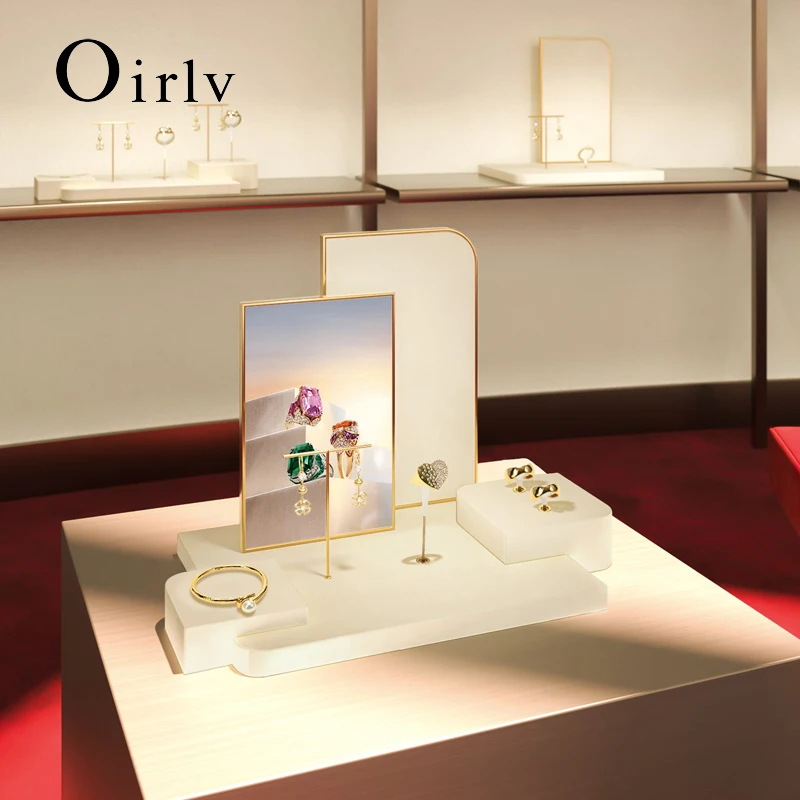 Oirlv Beige Jewelry Display Prop Ring Earring Stand Bracelet Display Tray Pendant Necklace Jewelry Display Stand Showcase Holder
Oirlv Beige Jewelry Display Prop Ring Earring Stand Bracelet Display Tray Pendant Necklace Jewelry Display Stand Showcase Holder