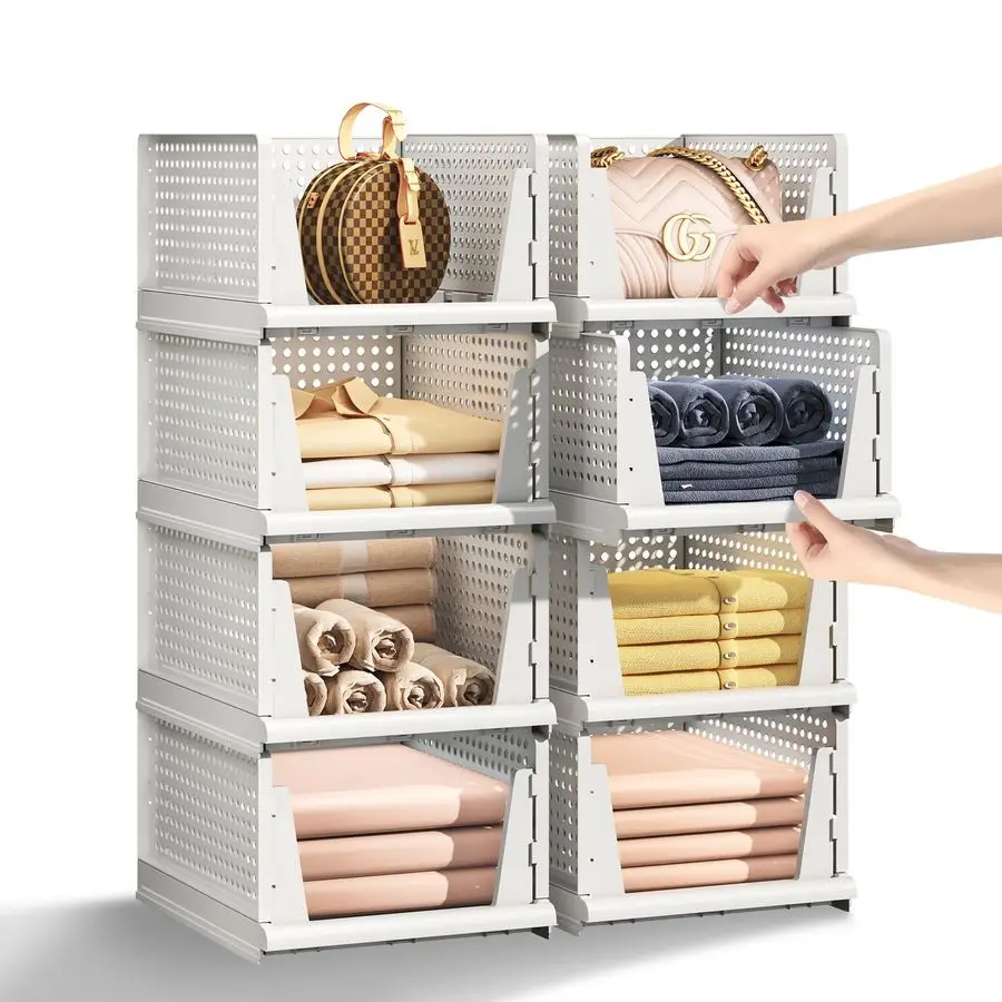 Пакеты Штабелируемая пластиковая корзина для хранения для шкафа Складные органайзеры для шкафов и контейнеры для хранения полок Ящик для хранения
Пакеты Штабелируемая пластиковая корзина для хранения для шкафа Складные органайзеры для шкафов и контейнеры для хранения полок Ящик для хранения