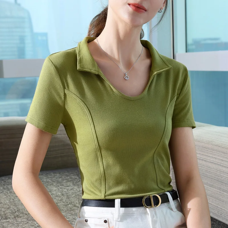 FashionPOLOCollarTWomen's-shirt2025New women's ribbed short-sleeve-shirt with a stylish fishbone waist-cinching design
FashionPOLOCollarTWomen's-shirt2025New women's ribbed short-sleeve-shirt with a stylish fishbone waist-cinching design