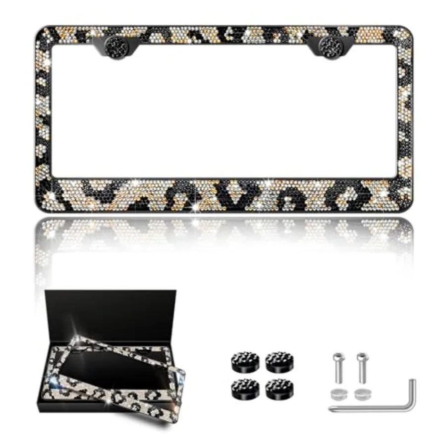 Leopard Bedazzled License Plate Frames for Women Diamond License Plate Frame 2 Pack Rhinestone License Plate Holder Bling Stain
Leopard Bedazzled License Plate Frames for Women Diamond License Plate Frame 2 Pack Rhinestone License Plate Holder Bling Stain