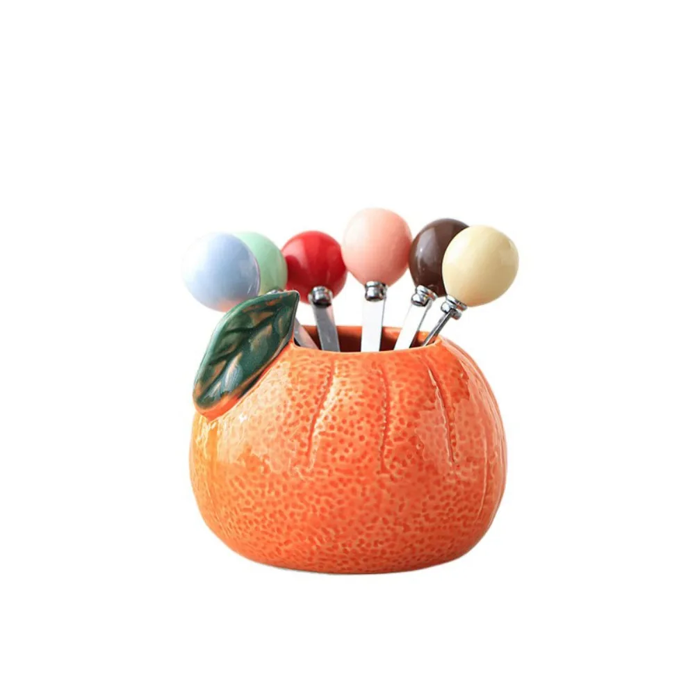 Набор керамических вилок для фруктов в стиле Ins, креативные вилки для десертов с банкой для хранения, декоративные, однотонные
Набор керамических вилок для фруктов в стиле Ins, креативные вилки для десертов с банкой для хранения, декоративные, однотонные