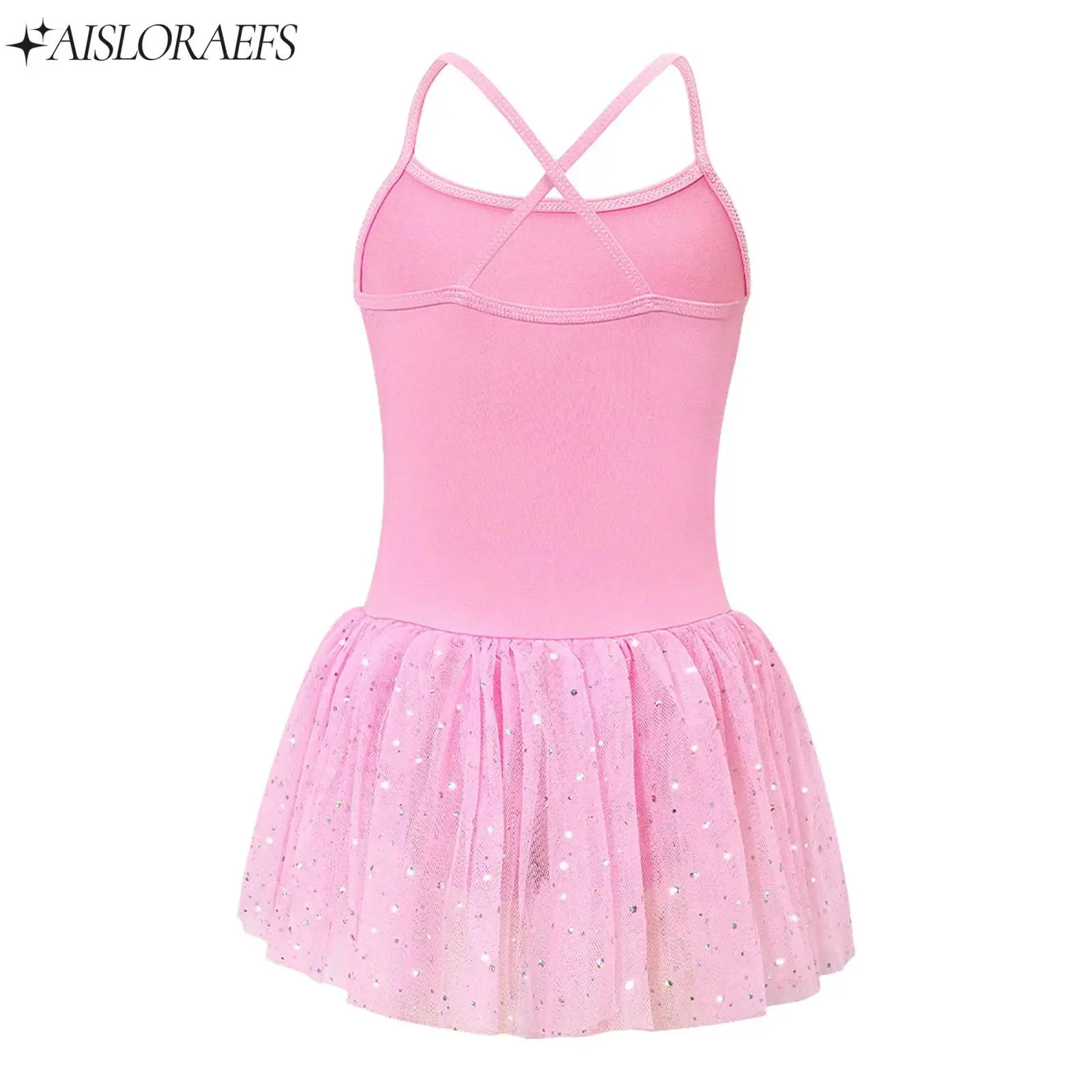 Kids Girls Stylish Ballet Cross Back Spaghetti Strap Set Sparkling Sequin Tulle Dress for Professional Dance Stage Competition
Kids Girls Stylish Ballet Cross Back Spaghetti Strap Set Sparkling Sequin Tulle Dress for Professional Dance Stage Competition
