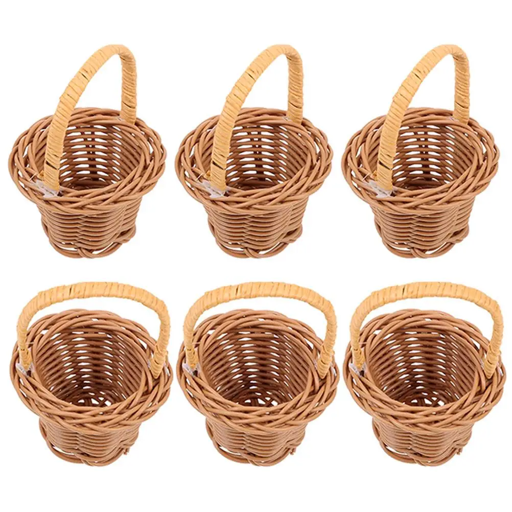 6pcs Mini Flower Baskets Rattan Color Small Woven Basket Handle Decorative Wedding Party Favor Picnic Easter Outdoor DIY
6pcs Mini Flower Baskets Rattan Color Small Woven Basket Handle Decorative Wedding Party Favor Picnic Easter Outdoor DIY