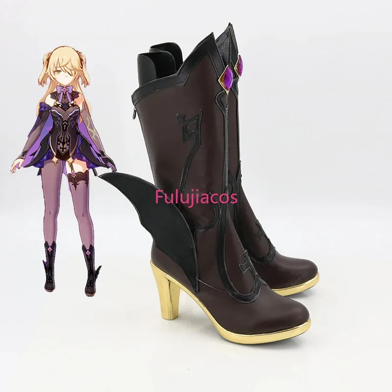 CyFulujiacos Genshin Impact Fischl Cosplay Shoes Boots Halloween Party Game Cosplay Shoes Prop
CyFulujiacos Genshin Impact Fischl Cosplay Shoes Boots Halloween Party Game Cosplay Shoes Prop