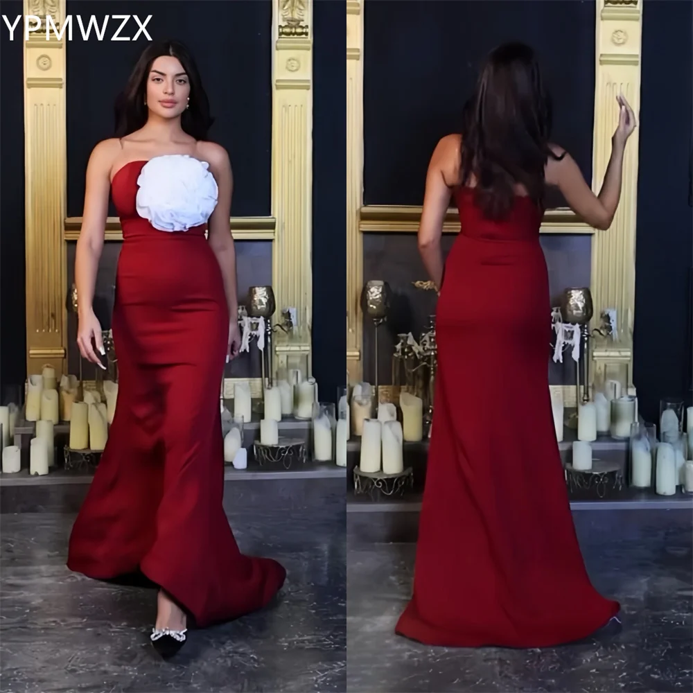 Customized Prom Gown Formal Evening Dress Women YPMWZX Strapless Mermaid Floor Length Skirts Sleeveless 3D Flower Bespoke Occasi
Customized Prom Gown Formal Evening Dress Women YPMWZX Strapless Mermaid Floor Length Skirts Sleeveless 3D Flower Bespoke Occasi