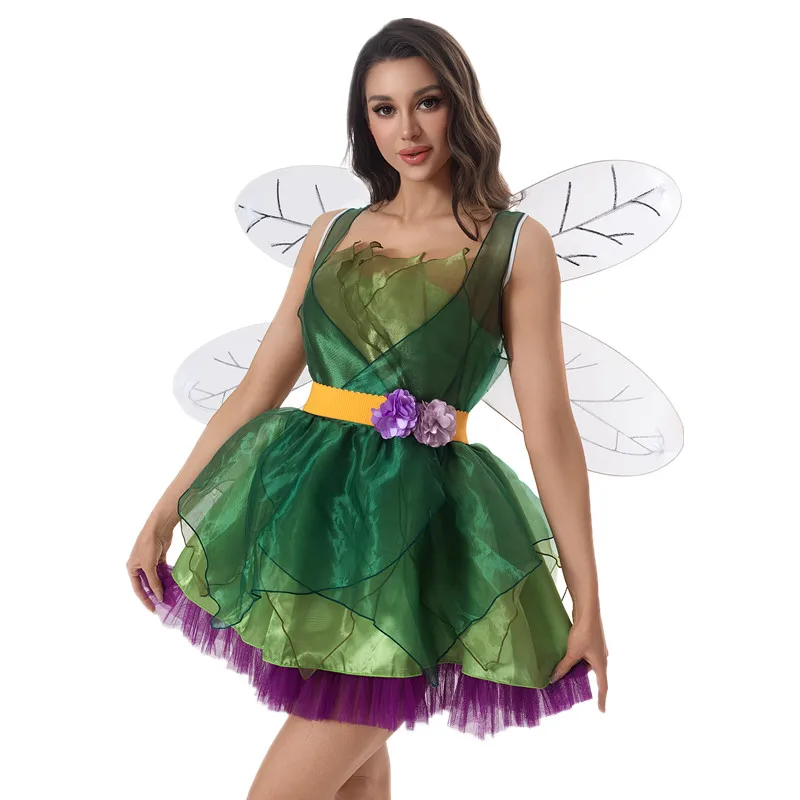 Sexy Tinker Bell Forest Elf Cosplay Costume Halloween Masquerade Green Magical Flower Fairy Mini Fancy Dress With Wings
Sexy Tinker Bell Forest Elf Cosplay Costume Halloween Masquerade Green Magical Flower Fairy Mini Fancy Dress With Wings