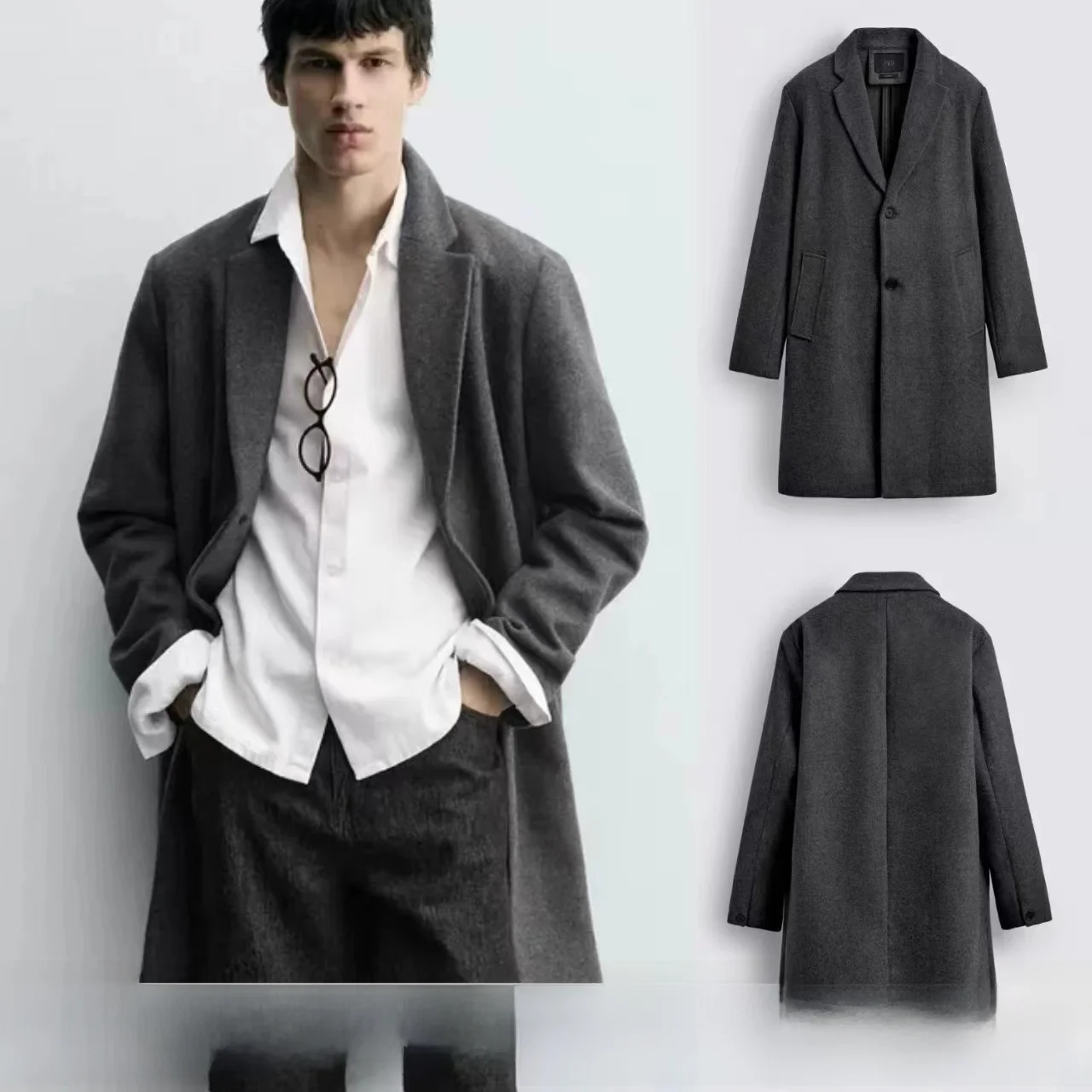 New Men's Mid-Length Woolen Coat Straight Leg Split Design Faionable Youthful Sle Long Sve Single Button Closure ...
New Men's Mid-Length Woolen Coat Straight Leg Split Design Faionable Youthful Sle Long Sve Single Button Closure ...