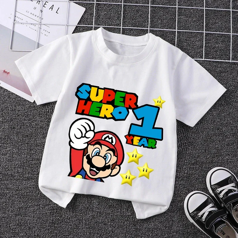 Super Marios Children's T-shirt Summer Loose Cotton Short Sleeves Kawaii Anime Figures Tee Birthday Party Clothes Top Clothing
Super Marios Children's T-shirt Summer Loose Cotton Short Sleeves Kawaii Anime Figures Tee Birthday Party Clothes Top Clothing