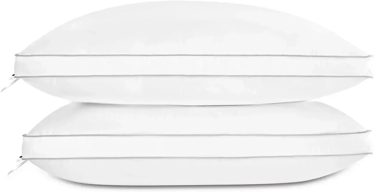 Luxury Feather Down Pillow Standard Queen Size for Sleeping, Hotel Collection Fluffy Pillow, Medium Gusseted Bed Pillows
Luxury Feather Down Pillow Standard Queen Size for Sleeping, Hotel Collection Fluffy Pillow, Medium Gusseted Bed Pillows