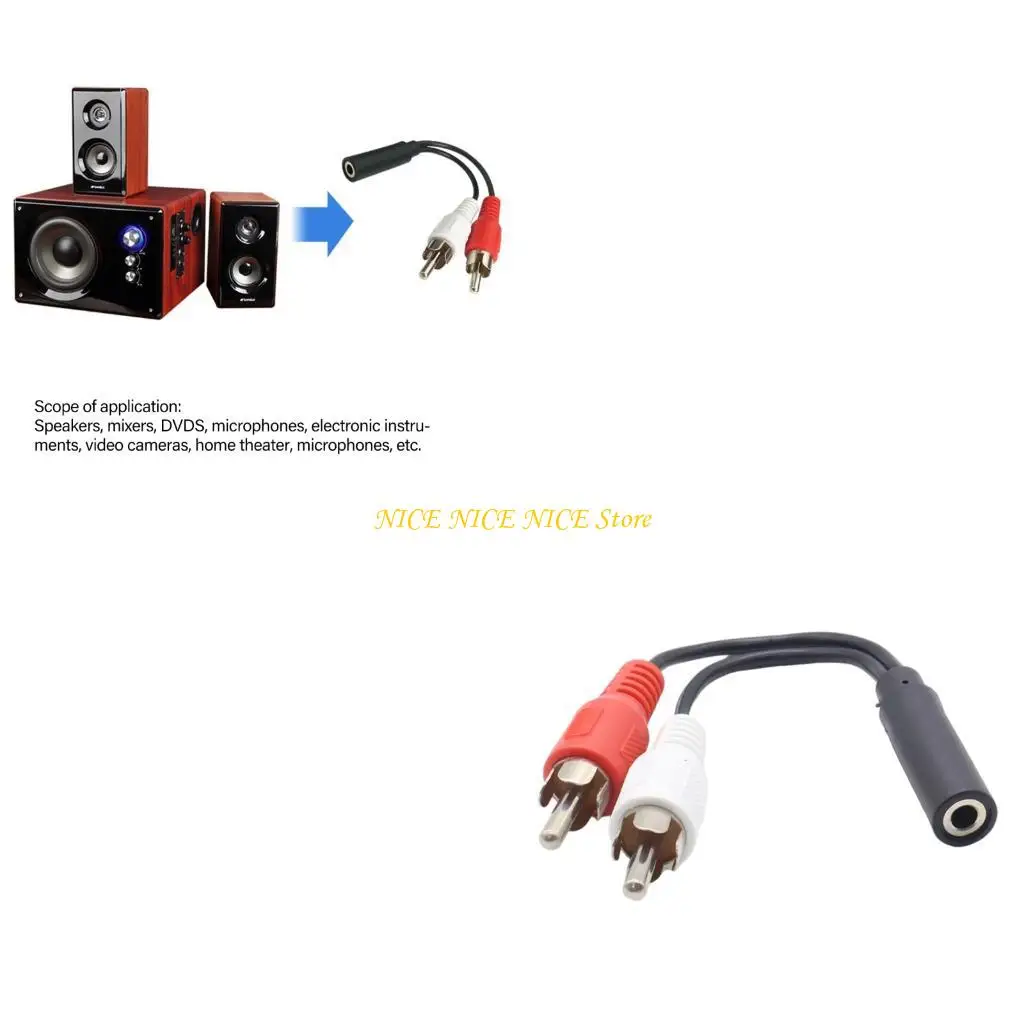 3.5mm to 2RCA Sound Cable 3.5mm to 2RCA Female to Male Y 2RCA Splitter 3.5mm
3.5mm to 2RCA Sound Cable 3.5mm to 2RCA Female to Male Y 2RCA Splitter 3.5mm