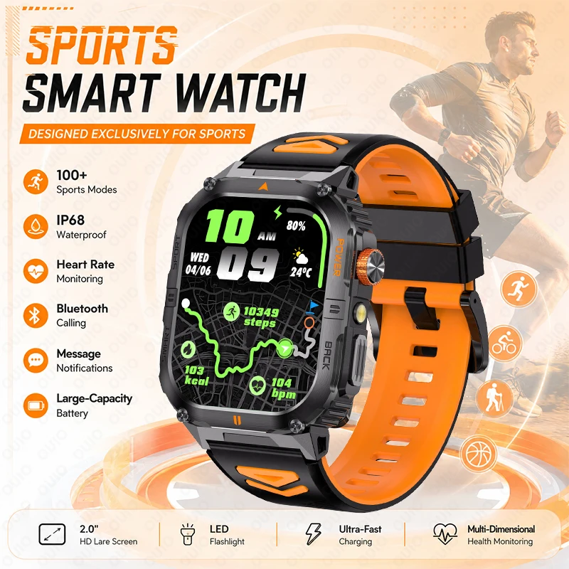 2026 New Sports Smart Watch 100+ Sports Mode IP68 Waterproof Bluetooth Call Message Notification Health Monitoring Smart Watch
2026 New Sports Smart Watch 100+ Sports Mode IP68 Waterproof Bluetooth Call Message Notification Health Monitoring Smart Watch