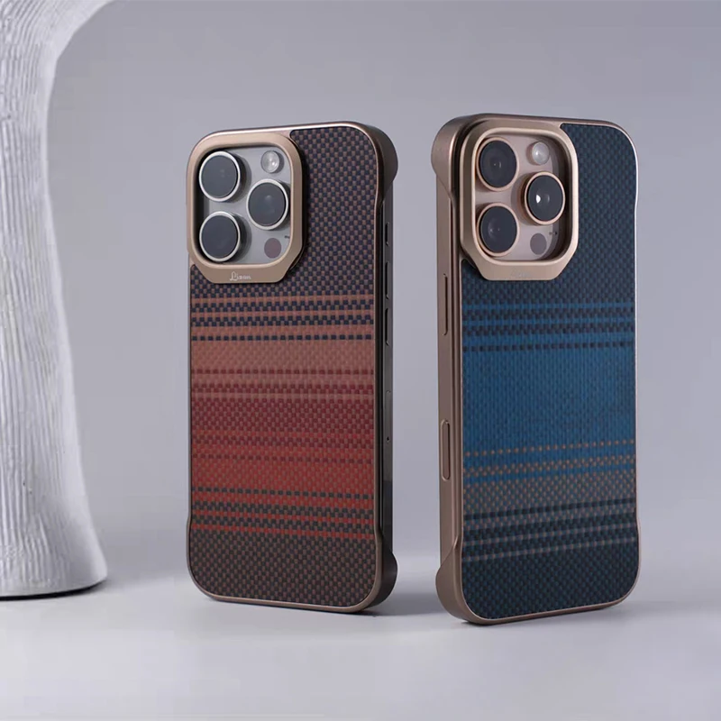 Luxury Kevlar Aramid Fibre Frameless Magnetic Phone Case for IPhone16 14 15 Pro Max Alloy Lens Wireless Charging Ultra Thin Case
Luxury Kevlar Aramid Fibre Frameless Magnetic Phone Case for IPhone16 14 15 Pro Max Alloy Lens Wireless Charging Ultra Thin Case