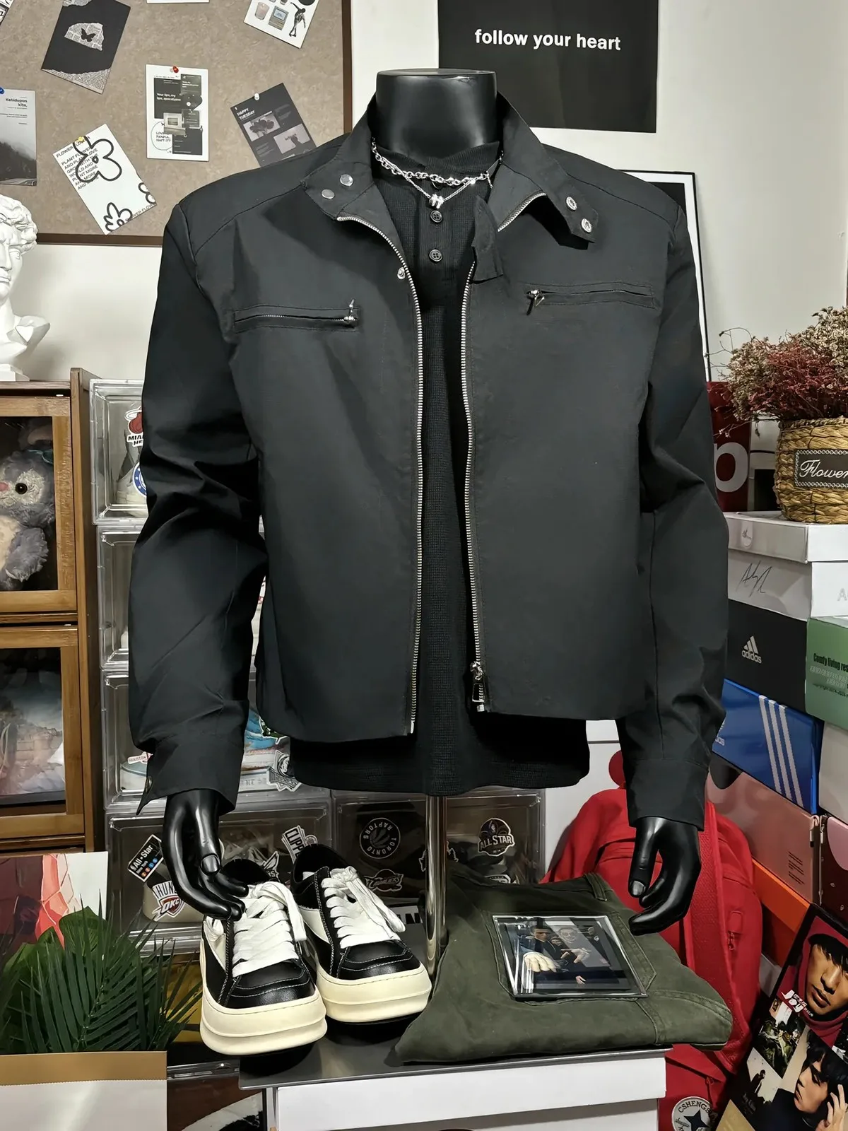 Cleanfit ort oulder Jaet Coat Autumn Winter Sle Vibe Stand Collar American Retro Motorcycle Clothes Youth Trendy
Cleanfit ort oulder Jaet Coat Autumn Winter Sle Vibe Stand Collar American Retro Motorcycle Clothes Youth Trendy