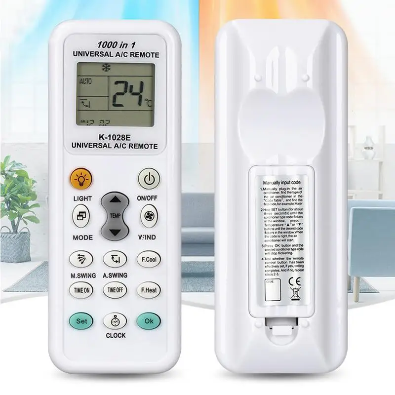 Universal K-1028E Low Power Consumption 1000 In 1 Air Condition Remote LCD A/C Remote Control Controller for LG,Guqiao,Haier,etc
Universal K-1028E Low Power Consumption 1000 In 1 Air Condition Remote LCD A/C Remote Control Controller for LG,Guqiao,Haier,etc