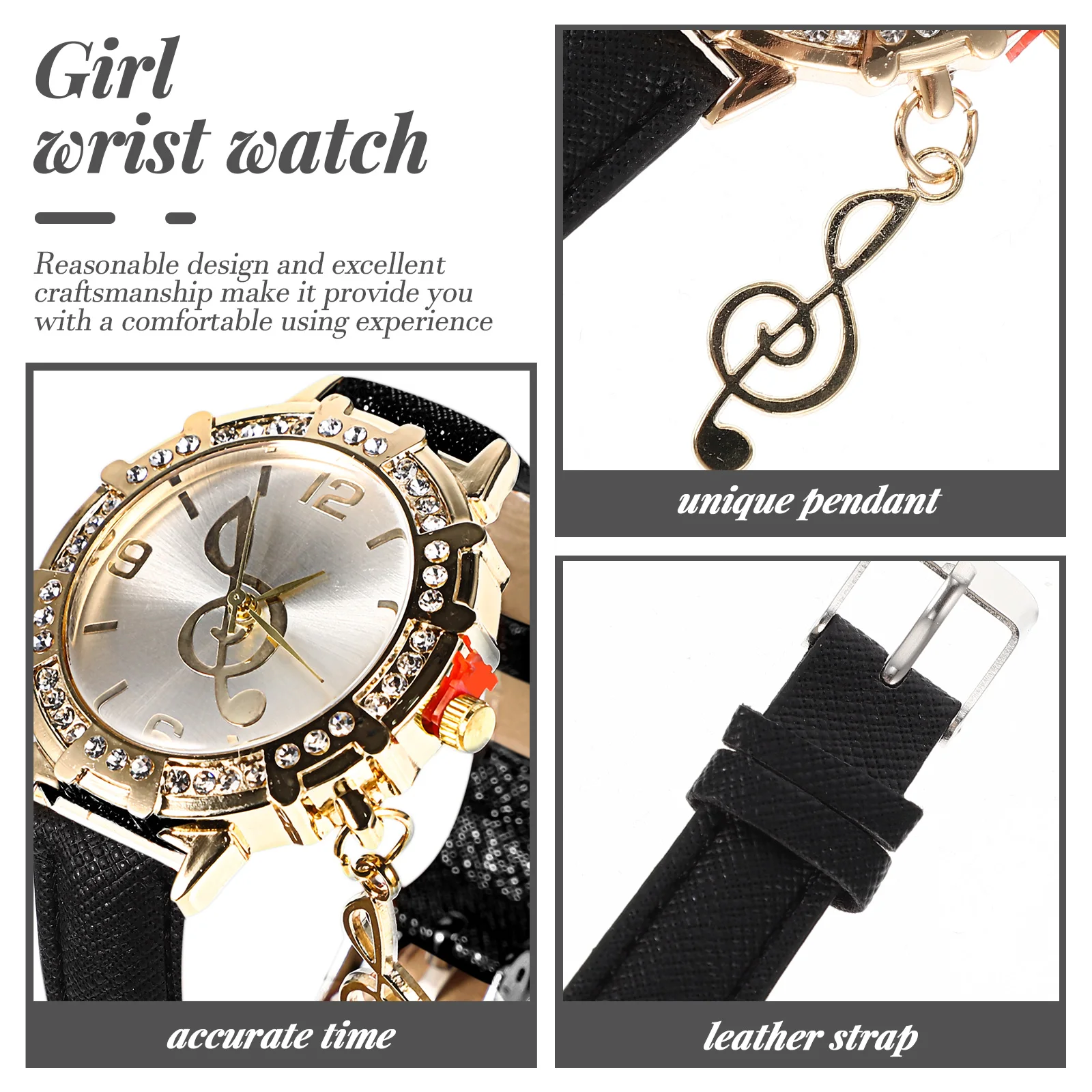 Diamond Watch Women's Diamond-set Wrist for Wristwatches Water Proof Black Ladies Cute
Diamond Watch Women's Diamond-set Wrist for Wristwatches Water Proof Black Ladies Cute