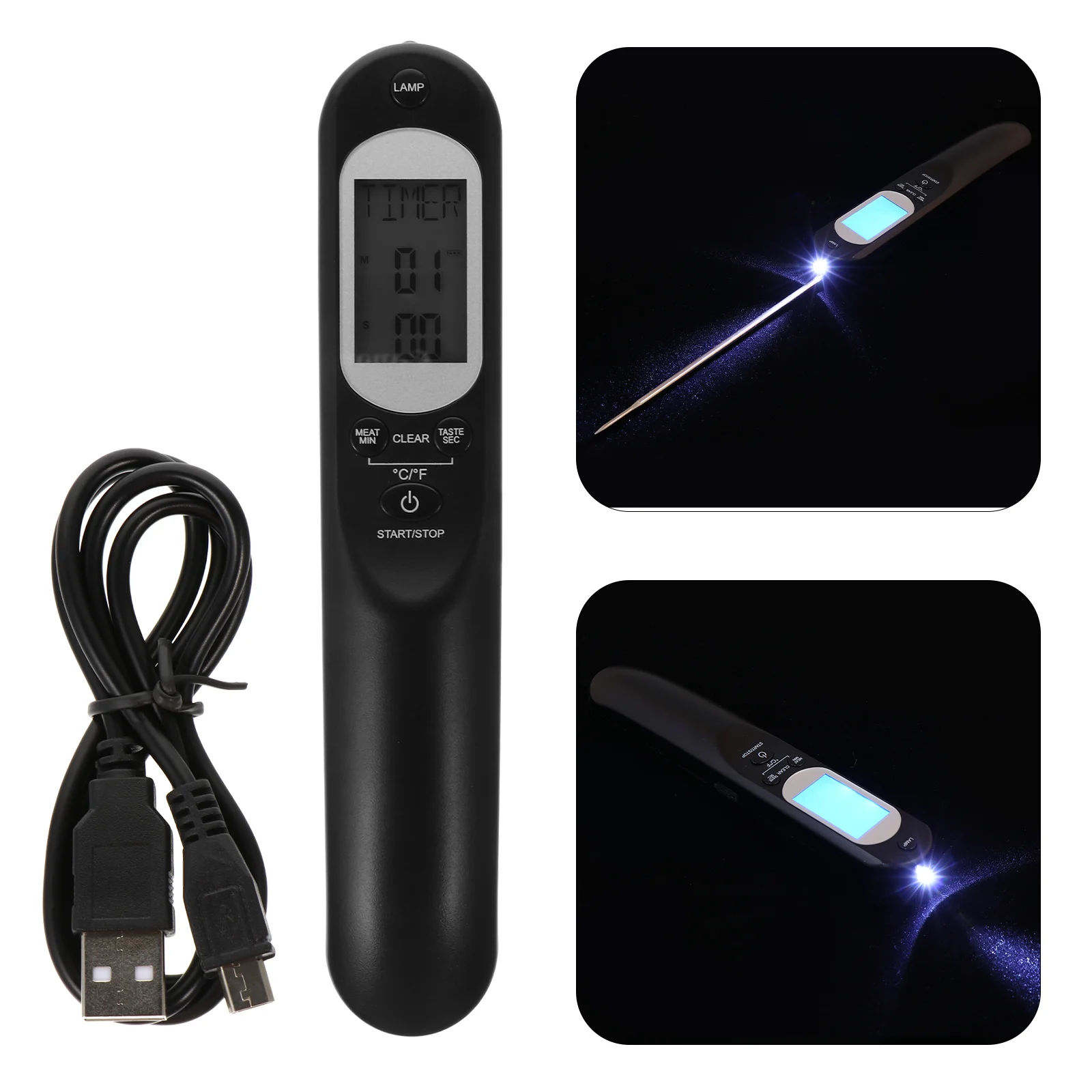 Thermometer Ham Kitchen Wireless Pork Meat Food BBQ Electronic Component Cooking Temperature Probe Liquid
Thermometer Ham Kitchen Wireless Pork Meat Food BBQ Electronic Component Cooking Temperature Probe Liquid