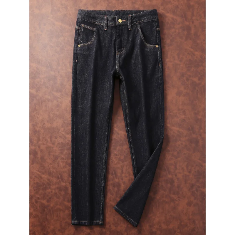 Черные мужские джинсы, осень 2021, новый стиль, модные, простые, модные, универсальные, облегающие маленькие прямые брюки
Черные мужские джинсы, осень 2021, новый стиль, модные, простые, модные, универсальные, облегающие маленькие прямые брюки