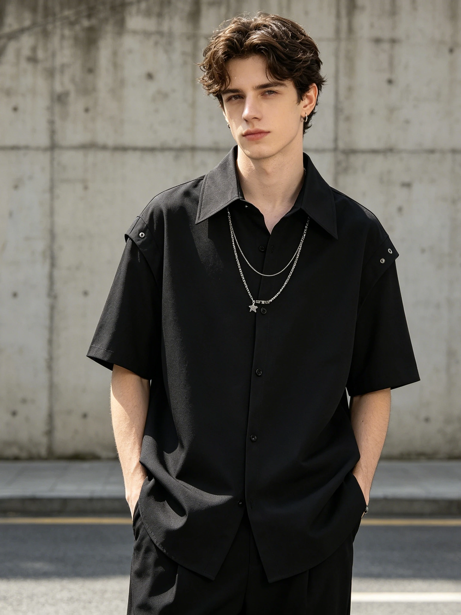 American Fashion Trendy Brand Loose Short-Sleeve Solid Color Shirt with a Turn-Down Collar, Summer Street Style, Commuter and Campus Design, Lightweight Base Shirt for Teenagers, Men's Cardigan Top, Gift for Boyfriend, Son
American Fashion Trendy Brand Loose Short-Sleeve Solid Color Shirt with a Turn-Down Collar, Summer Street Style, Commuter and Campus Design, Lightweight Base Shirt for Teenagers, Men's Cardigan Top, Gift for Boyfriend, Son