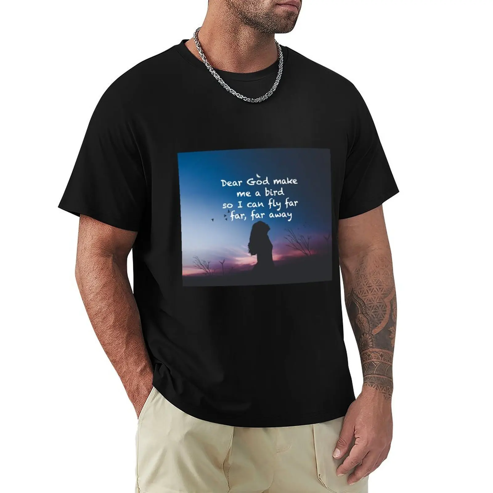 Dear God make me a bird so I can fly away T-Shirt Plus Size Outdoor Casual Top
Dear God make me a bird so I can fly away T-Shirt Plus Size Outdoor Casual Top