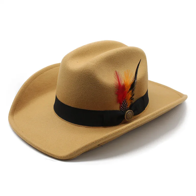 Cross-border Men's Woolen Western Black Cowboy Hat Curling Hump Autumn And Winter Riding Fashion Hat
Cross-border Men's Woolen Western Black Cowboy Hat Curling Hump Autumn And Winter Riding Fashion Hat
