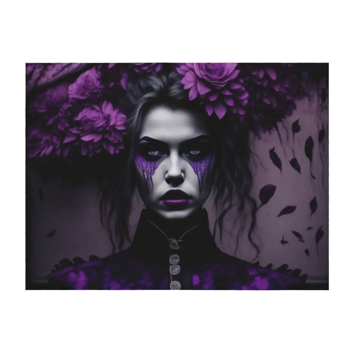 Gothic Purple Head Flowers by Perceptual Paradox Creations Throw Blanket Cute Plush Luxury St Camping Blankets 
Gothic Purple Head Flowers by Perceptual Paradox Creations Throw Blanket Cute Plush Luxury St Camping Blankets