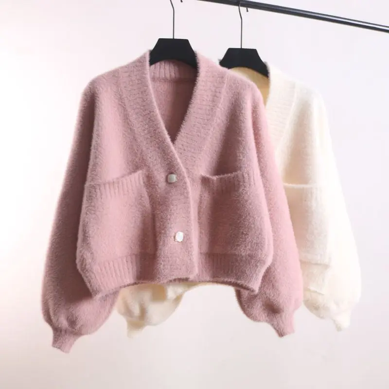 Solid Cardigan Women 2024 Winter Clothes Knitted Fluffy Long Sleeve Fashion Sweater Coat Warm Vintage Jacket Female New YL294
Solid Cardigan Women 2024 Winter Clothes Knitted Fluffy Long Sleeve Fashion Sweater Coat Warm Vintage Jacket Female New YL294