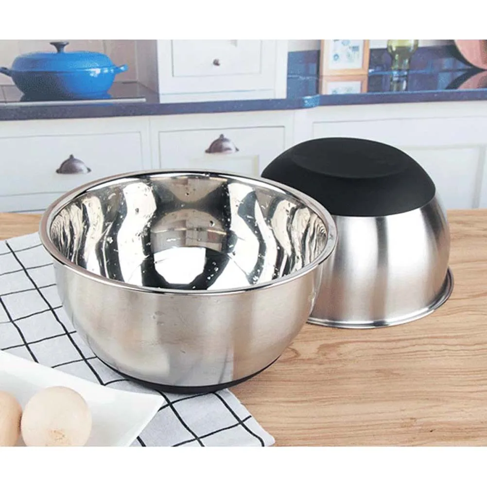 20cm Deep Stainless Steel Mixing Bowl Non-Slip Base Egg Beating Fruit Salad Container for Home and Restaurant Use
20cm Deep Stainless Steel Mixing Bowl Non-Slip Base Egg Beating Fruit Salad Container for Home and Restaurant Use