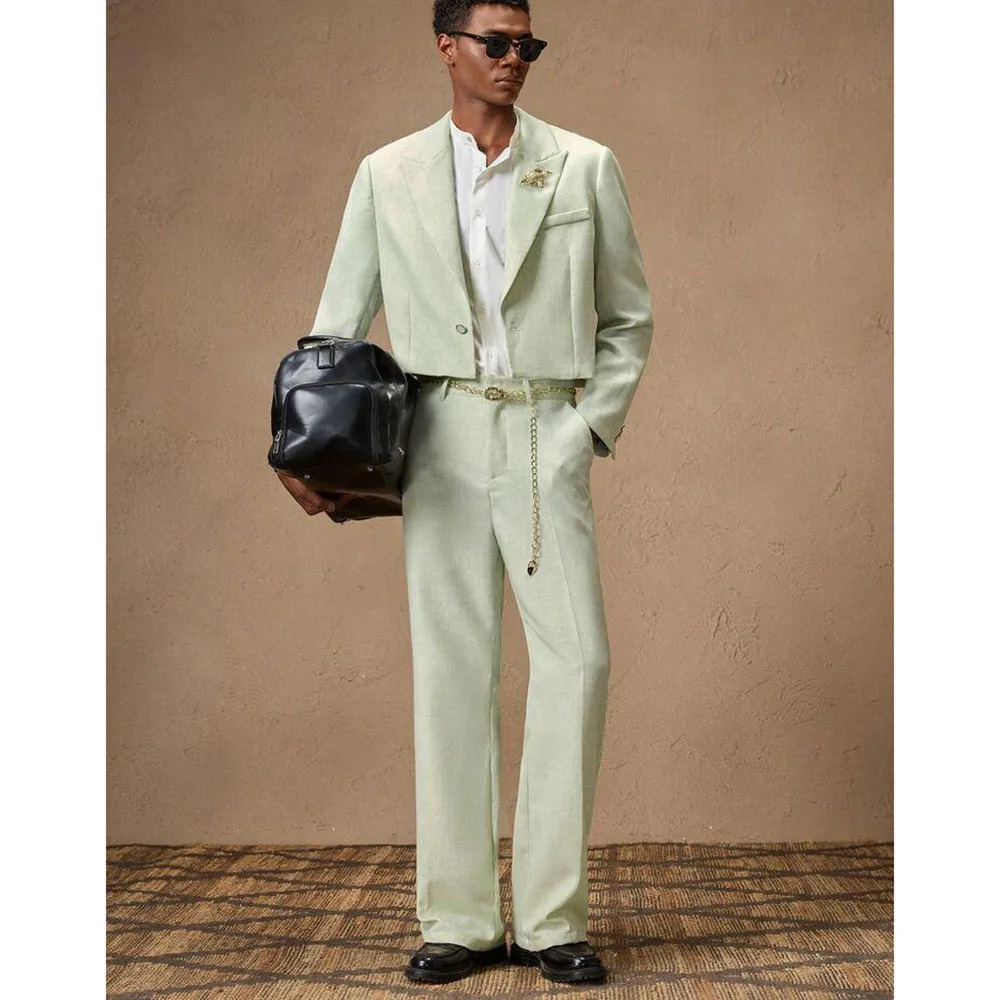 Classic Grass Green Men Suits 2 Pieces Jacket Pants High Quality Stylish Formal Occasion Peak Lapel Celebrity Male Clothing
Classic Grass Green Men Suits 2 Pieces Jacket Pants High Quality Stylish Formal Occasion Peak Lapel Celebrity Male Clothing