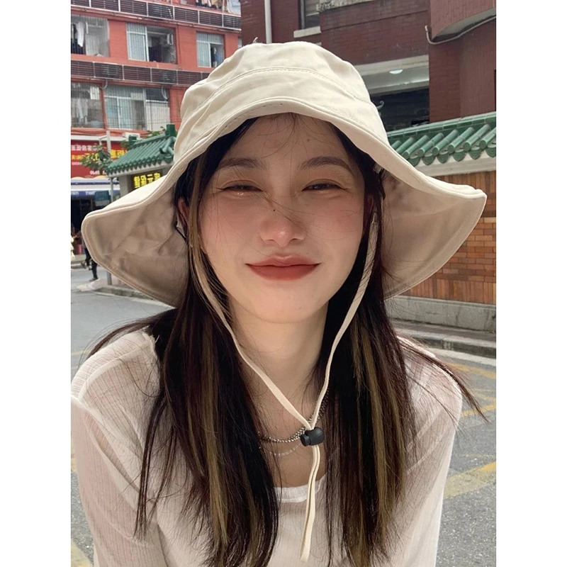 INS Big Brim Hat Japanese Sle Face-Covering Fisherman Hat Female Summer K-sle All-Matching Sun-Proof Tide UV Protection Cap
INS Big Brim Hat Japanese Sle Face-Covering Fisherman Hat Female Summer K-sle All-Matching Sun-Proof Tide UV Protection Cap