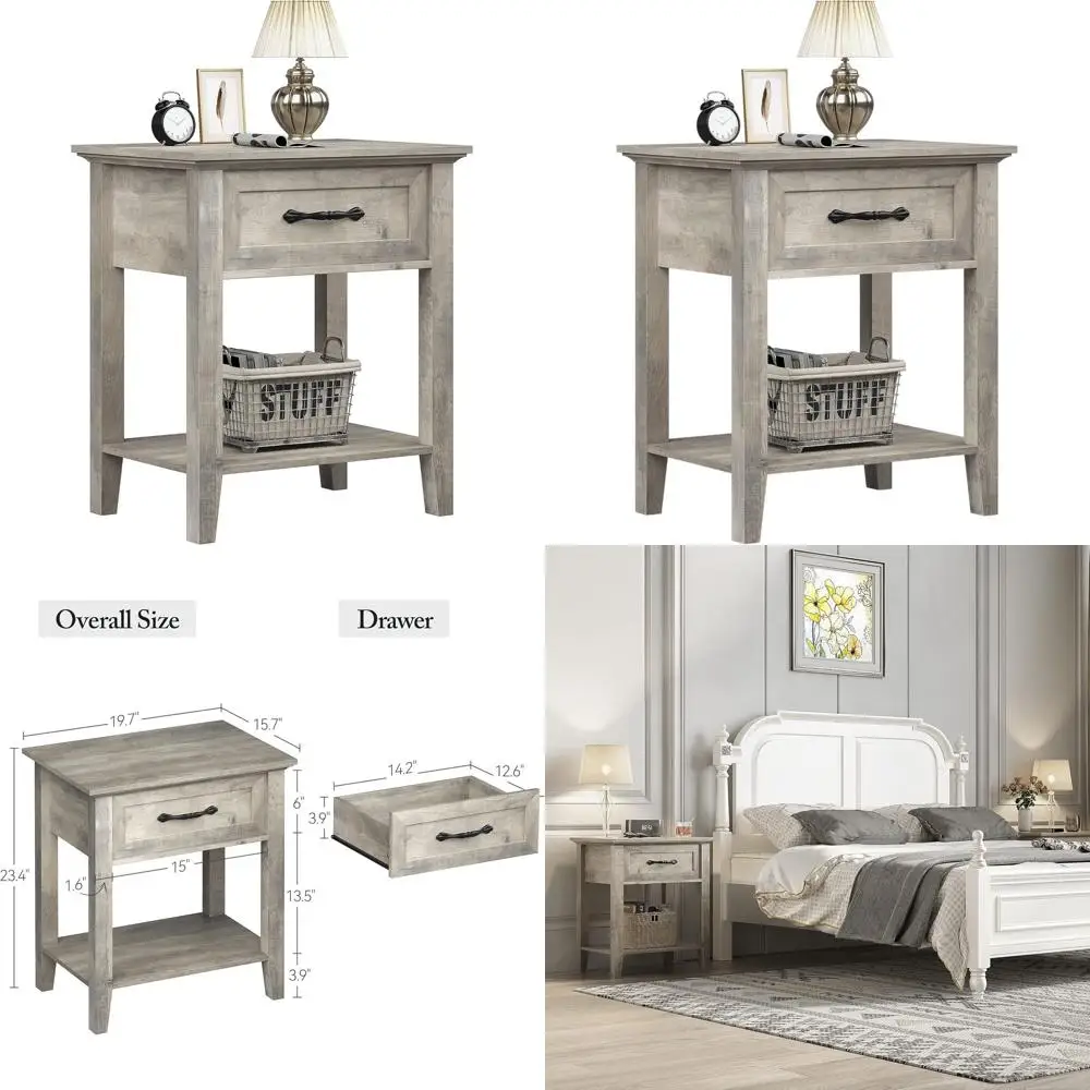 Wooden Nightstand with Drawer and Shelf, Bedroom and Dorm Side Table for Living Room and Nursery Use
Wooden Nightstand with Drawer and Shelf, Bedroom and Dorm Side Table for Living Room and Nursery Use