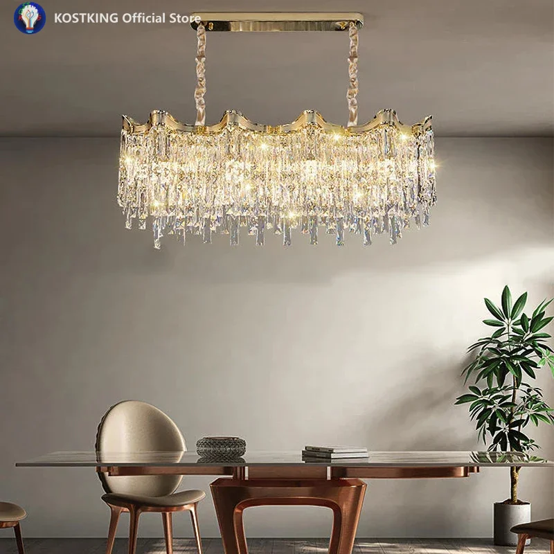 Luxurious crystal chandeliers decorate the living room and are used for villa lighting, kitchen island lighting
Luxurious crystal chandeliers decorate the living room and are used for villa lighting, kitchen island lighting
