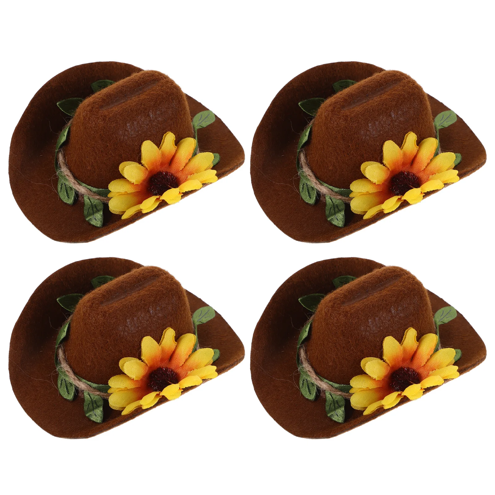 4Pcs Mini Pet Cowboy Hats Adjustable Felt Floral Decoration Small Animal Headwear Hamsters Guinea Pigs Parrots Snakes
4Pcs Mini Pet Cowboy Hats Adjustable Felt Floral Decoration Small Animal Headwear Hamsters Guinea Pigs Parrots Snakes