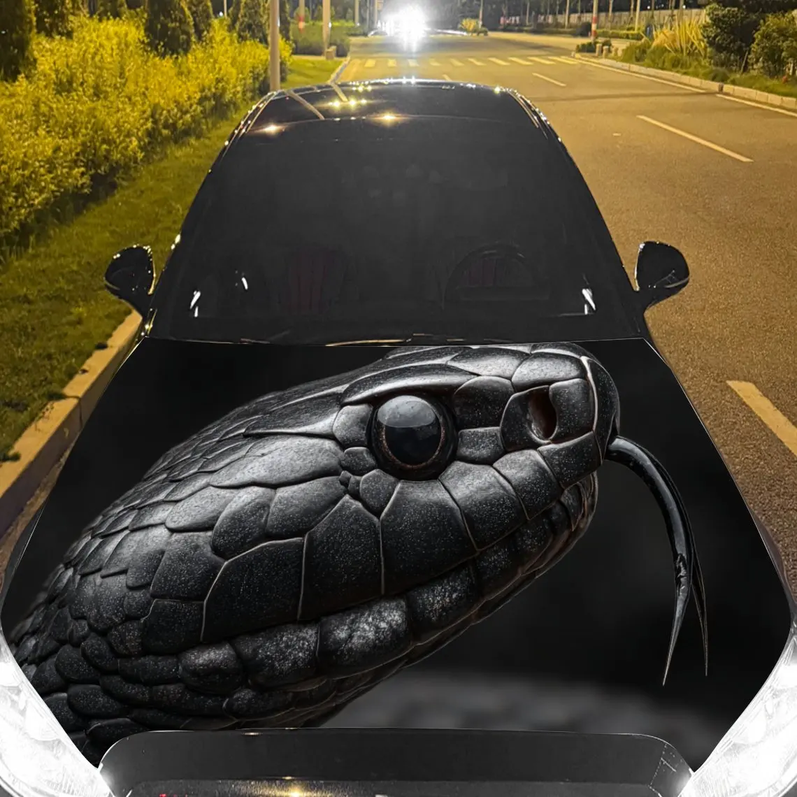 Black Snake Car Hood Sticker, Waterproof Self-adhesive Vehicle Vinyl Wraps Decal, Trendy Auto Exterior Decoration, Anti-scratch
Black Snake Car Hood Sticker, Waterproof Self-adhesive Vehicle Vinyl Wraps Decal, Trendy Auto Exterior Decoration, Anti-scratch