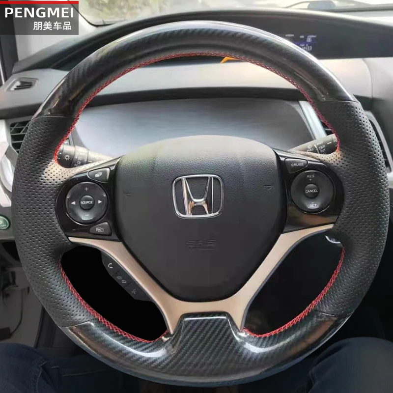 Автомобильные аксессуары «сделай сам» для Honda Civic 9 2012-2015, черное углеродное волокно, натуральная кожа, чехол на руль автомобиля
Автомобильные аксессуары «сделай сам» для Honda Civic 9 2012-2015, черное углеродное волокно, натуральная кожа, чехол на руль автомобиля