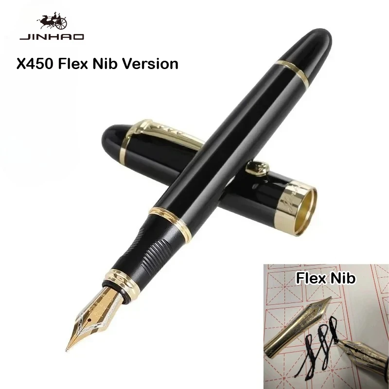 JINHAO X450 Fountain Pen Flex Nib Version Calligraphy Pen High Quality Metal Pens for Writing Stationery Office School Supplies
JINHAO X450 Fountain Pen Flex Nib Version Calligraphy Pen High Quality Metal Pens for Writing Stationery Office School Supplies