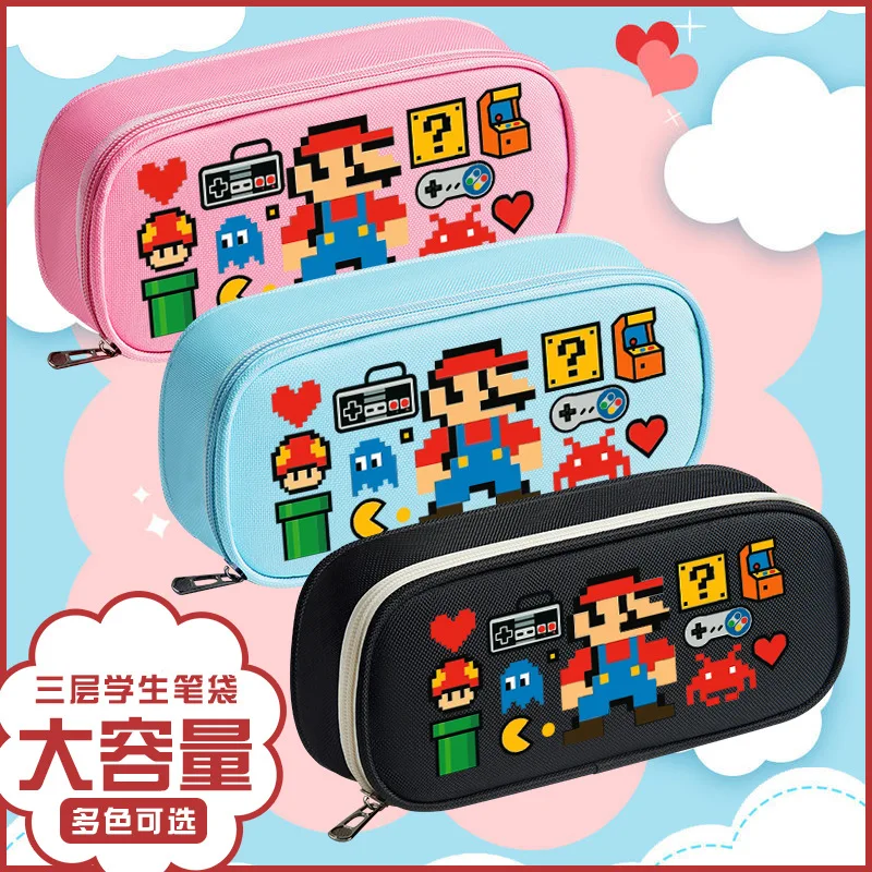 Super Marios pencil case Stationery Box Cartoon Peripheral Stationery Pen Storage Bag Pen Pencil Multi-layer Large Capacity gift
Super Marios pencil case Stationery Box Cartoon Peripheral Stationery Pen Storage Bag Pen Pencil Multi-layer Large Capacity gift