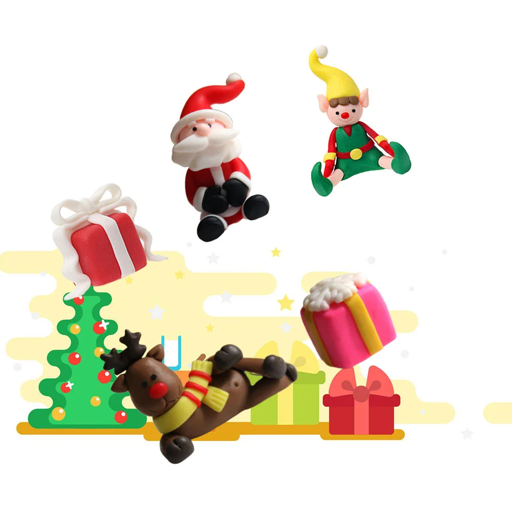 10pcs Christmas Cake Toppers Picks Decorative Cupcake Polymer Clay Santa Claus Clown Deer Gift Box Design
10pcs Christmas Cake Toppers Picks Decorative Cupcake Polymer Clay Santa Claus Clown Deer Gift Box Design