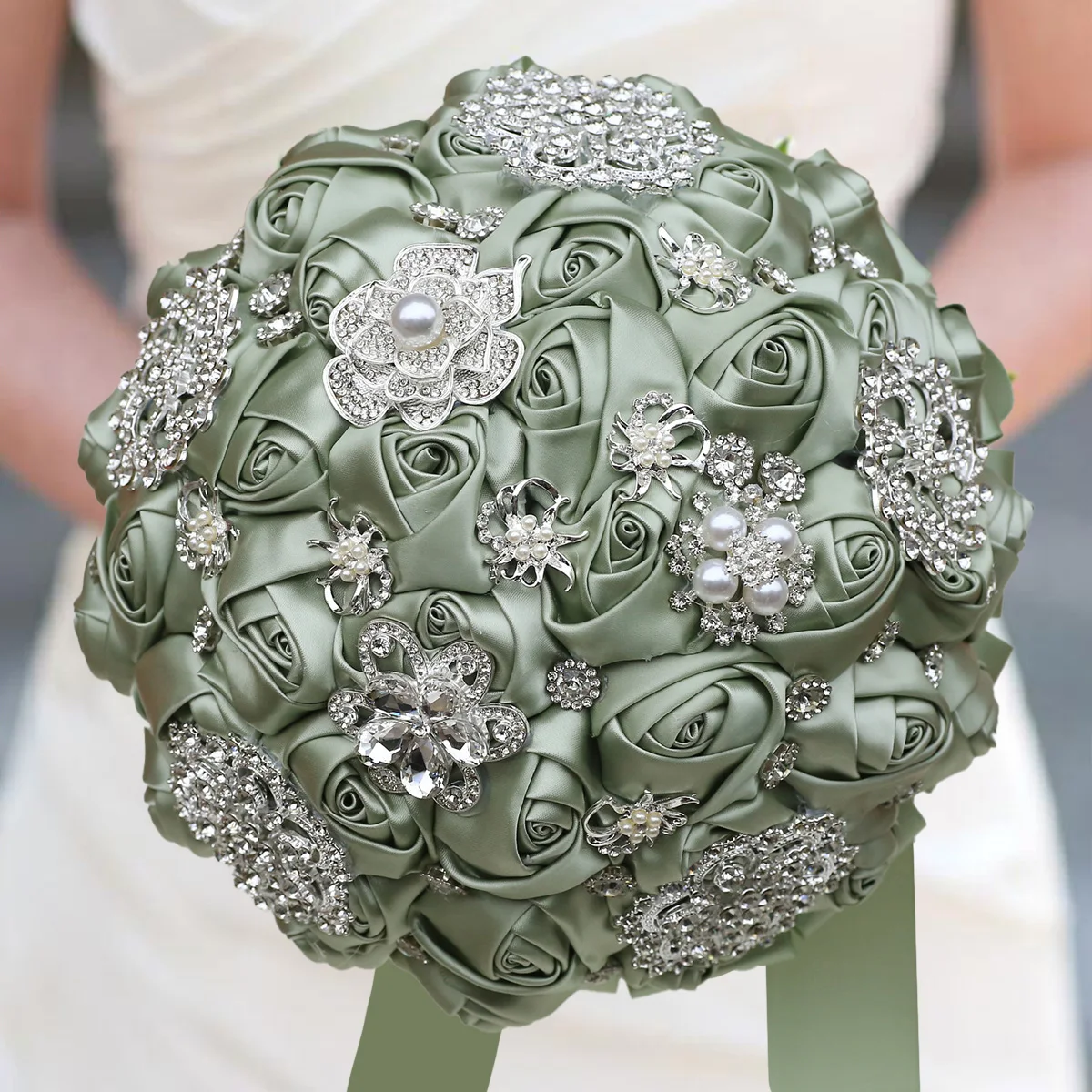 Wedding Rhinestone Bouquet Ribbon Eternal Rose Flower Satin Bride Marriage Bouquet Bridesmaids Girlfriends Flower Gift W108C
Wedding Rhinestone Bouquet Ribbon Eternal Rose Flower Satin Bride Marriage Bouquet Bridesmaids Girlfriends Flower Gift W108C