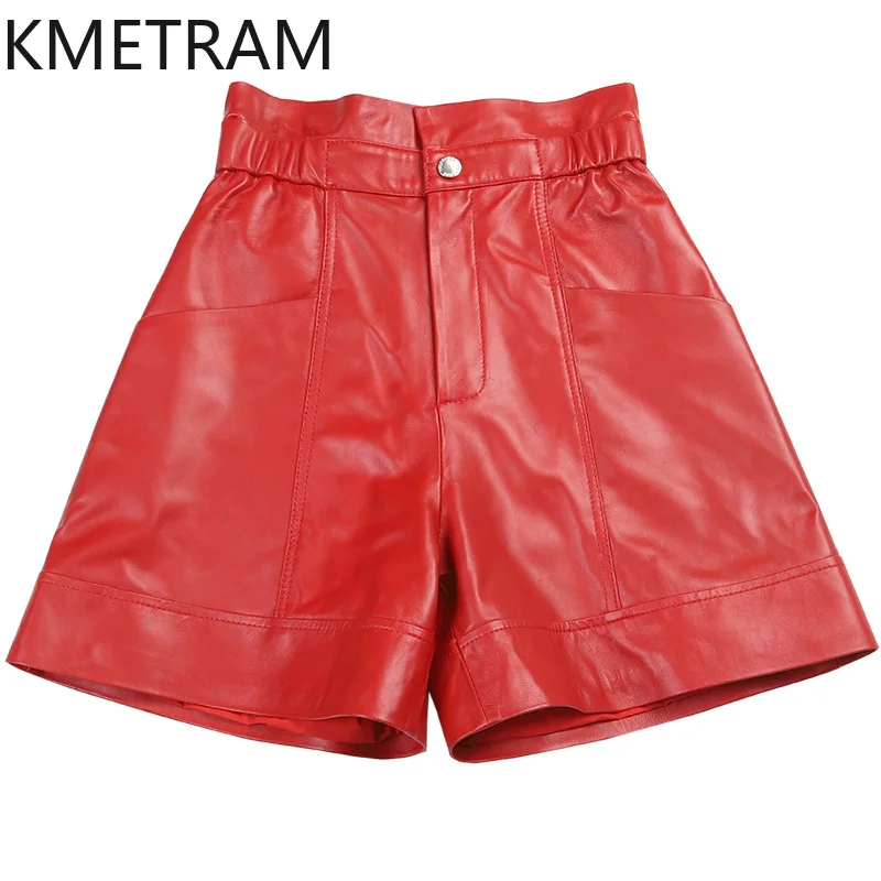 KMETRAM Sheepskin Real Leather Shorts Autumn Winter Women's Shorts High Waist Loose Trousers A-line Shorts Women Шорты Женский
KMETRAM Sheepskin Real Leather Shorts Autumn Winter Women's Shorts High Waist Loose Trousers A-line Shorts Women Шорты Женский