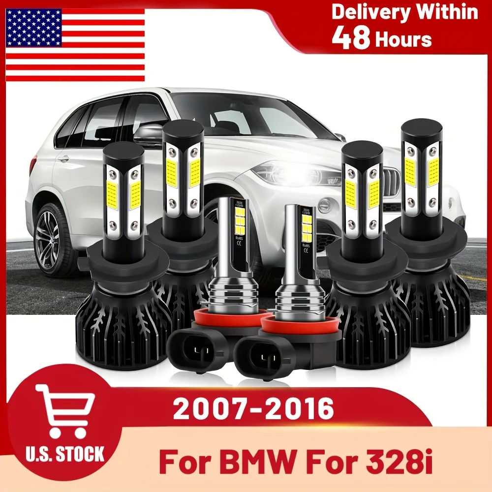 For BMW For 328i (2007-2016) H7+H11 LED +Fog Light Combo, H7 H11 40000LM 6500K COB For Car Headlamp White 6PCS
For BMW For 328i (2007-2016) H7+H11 LED +Fog Light Combo, H7 H11 40000LM 6500K COB For Car Headlamp White 6PCS