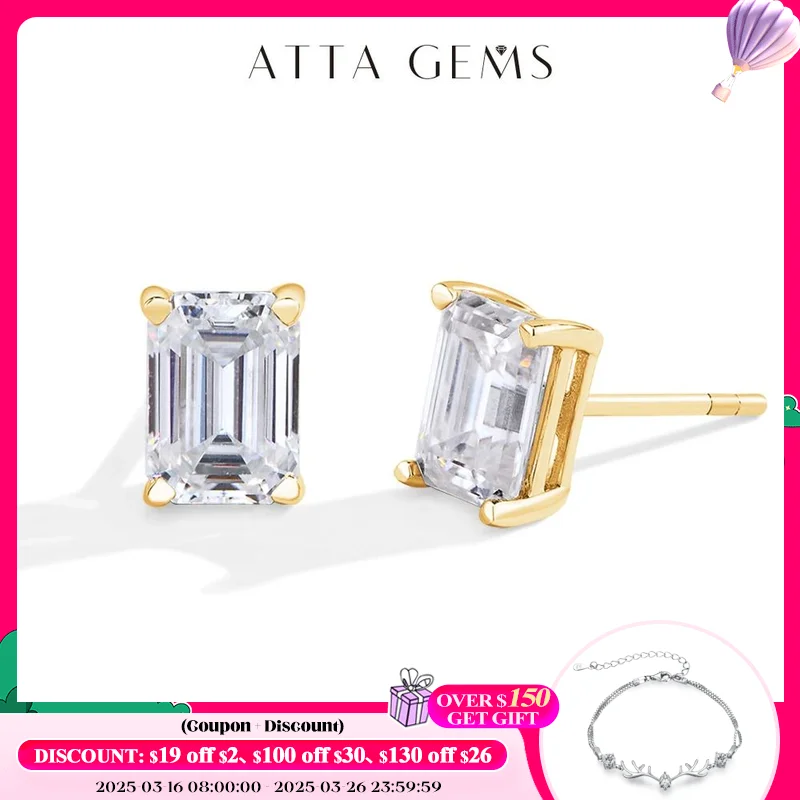 ATTAGEMS New Diamond Moissanite Stud Earrings 1.0CT Emerald Cut for Women Solid 18K 14K 10K Gold Elegant Engagement Fine Jewelry
ATTAGEMS New Diamond Moissanite Stud Earrings 1.0CT Emerald Cut for Women Solid 18K 14K 10K Gold Elegant Engagement Fine Jewelry