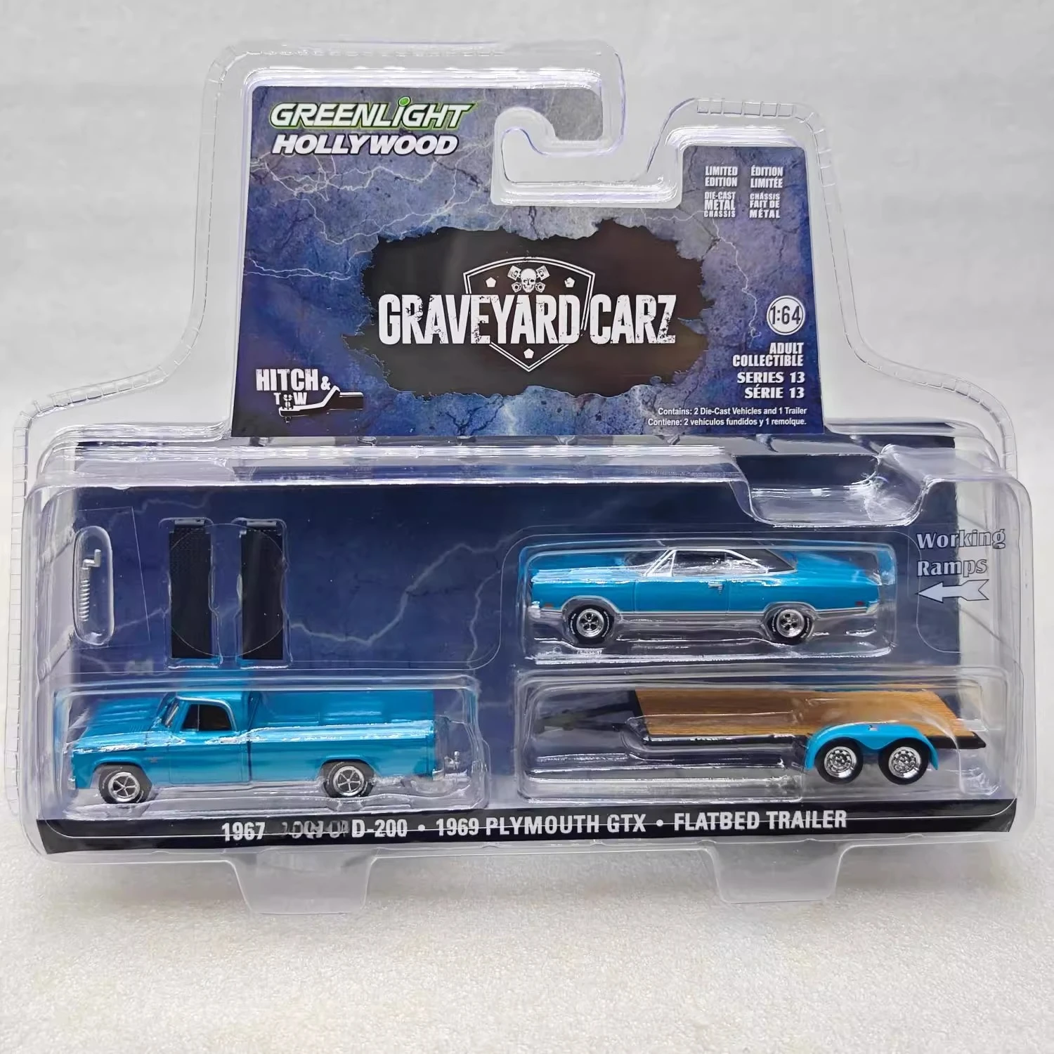 1:64 1967 D200 1969 Plymouth GTX FLATBED TRAILER High Simulation Alloy Car Model Collectible Toy Gift Display Ornament
1:64 1967 D200 1969 Plymouth GTX FLATBED TRAILER High Simulation Alloy Car Model Collectible Toy Gift Display Ornament