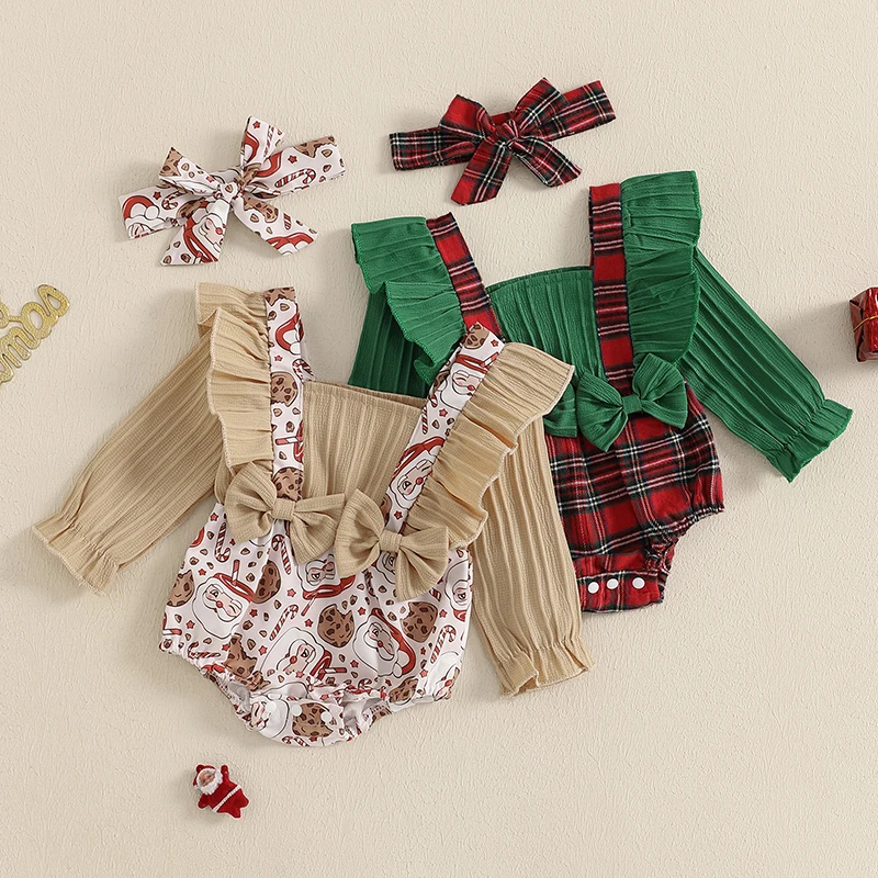 2024-08-14 Lioraitiin Baby Girls Christmas Outfit, Long Sleeve Crew Neck Plaid Santa Claus Print Bodysuit and Headband Fall Set
2024-08-14 Lioraitiin Baby Girls Christmas Outfit, Long Sleeve Crew Neck Plaid Santa Claus Print Bodysuit and Headband Fall Set