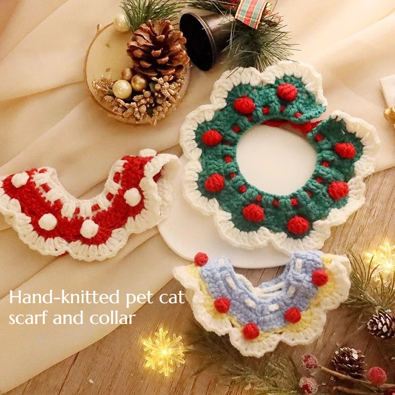 3PCS Handmade Knitted Cat Scarf Collar for Pets - Perfect for Christmas - Cute Cat Accessory
3PCS Handmade Knitted Cat Scarf Collar for Pets - Perfect for Christmas - Cute Cat Accessory