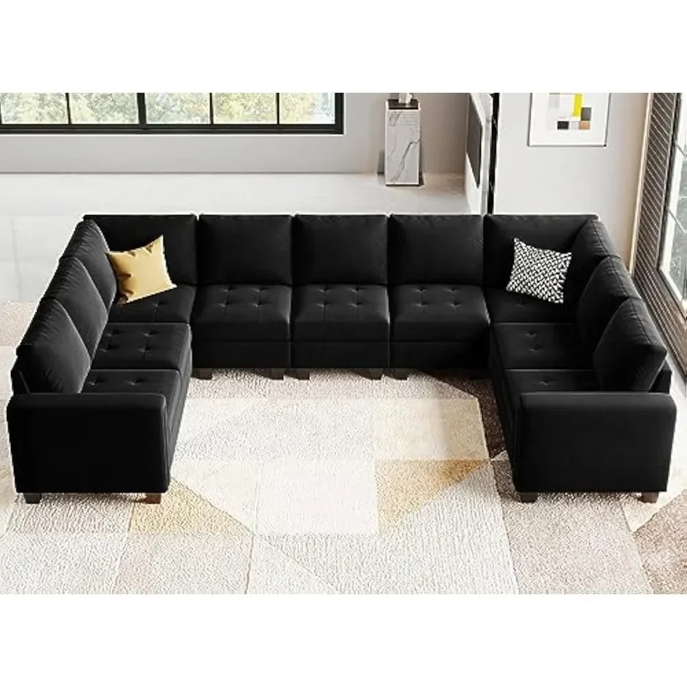 Oversized Velvet Modular 9 Seater U-Shape Sectional Sofa Set with Chaise Convertible sectional Sofa Couch Set Modular Couch
Oversized Velvet Modular 9 Seater U-Shape Sectional Sofa Set with Chaise Convertible sectional Sofa Couch Set Modular Couch